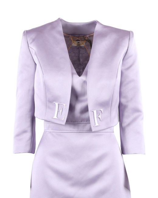 Elisabetta Franchi Purple Party Dresses