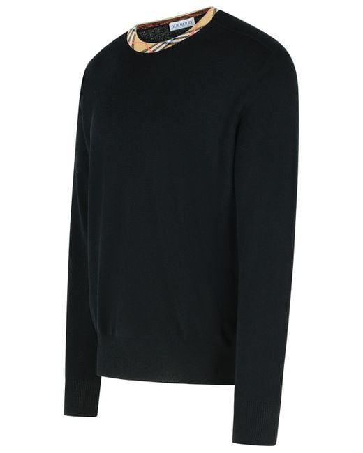 Burberry Black 'Michael' Wool Sweater