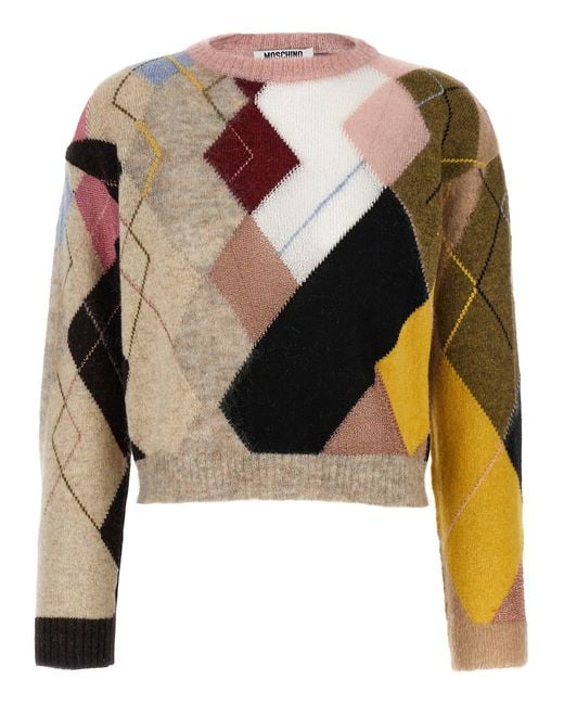 Moschino Black Brushed Mohair Blend Sweater