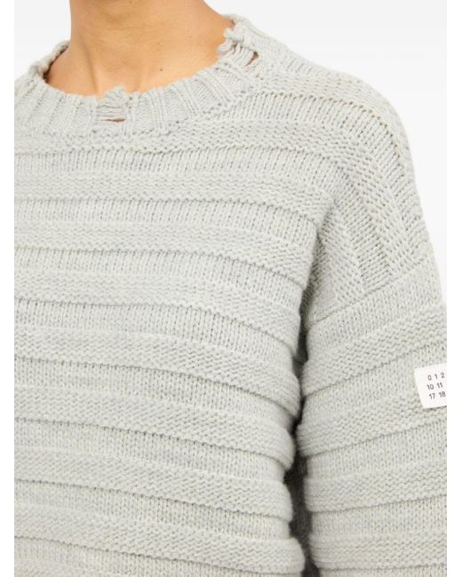 MM6 by Maison Martin Margiela White Sweaters