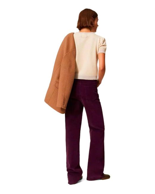 Twinset Purple Corduroy Pants