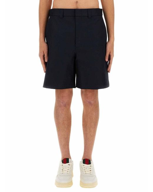 Gucci Black Web Ribbon Shorts for men