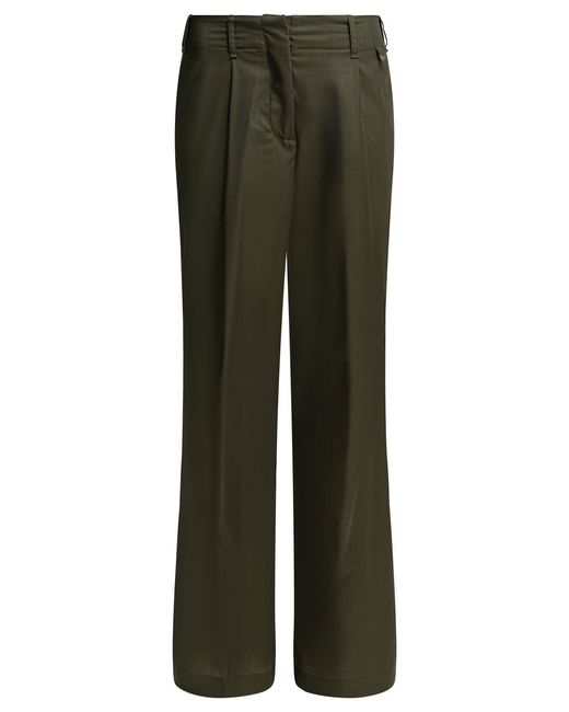 Herno Wool Tailored Pants Trousers Green
