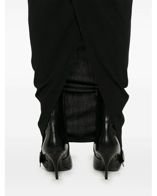 Rick Owens Black Soft Pillar Long Skirt