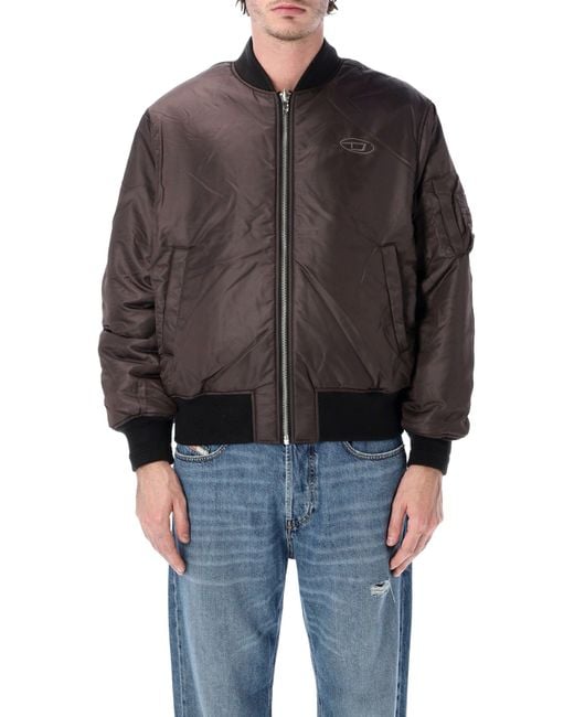 DIESEL Black Coats for men
