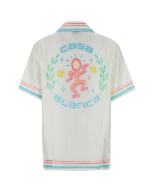 Casablanca White Regular Solid Shirt