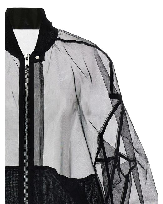 Rick Owens Black 'Jumbo Flight' Bomber Jacket
