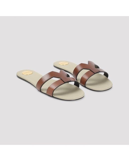 Saint Laurent Brown Mabrouka Sandals