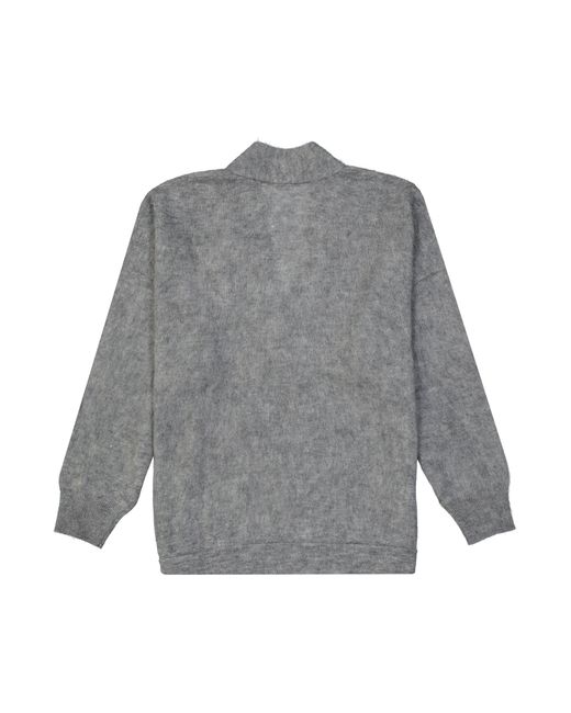 Brunello Cucinelli Gray Mohair Wool Pullover