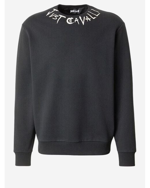 Just Cavalli Gray Cotton Sweatshirt for men