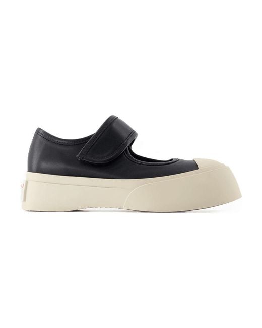 Mary Jane Sneakers Leather Black Marni de color Blue