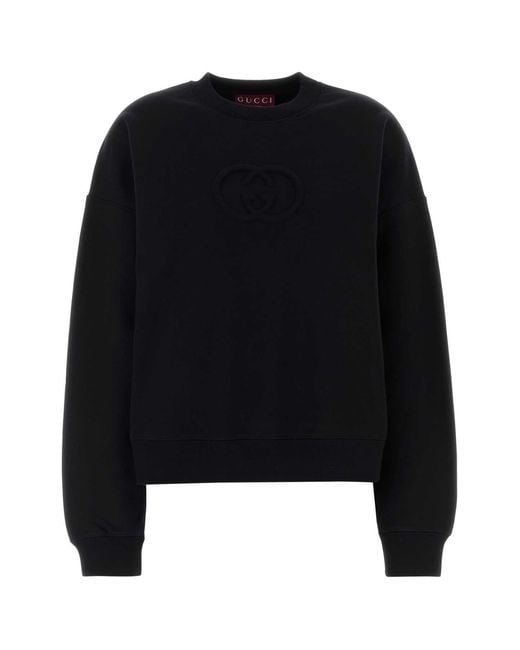 Gucci Black Cotton Oversize Sweatshirt