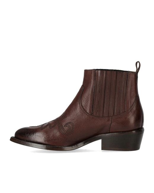Duccio Del Duca Brown Ebony Texan Ankle Boot