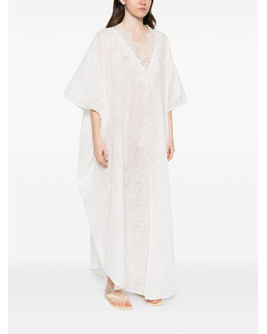 Ermanno Scervino White Long Kaftan