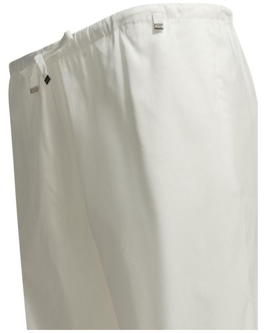 Herno White Casual Cotton Pants