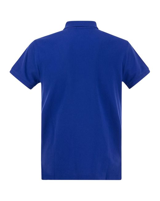 Polo Ralph Lauren Slim Fit Pique Polo Shirt in het Blue voor heren