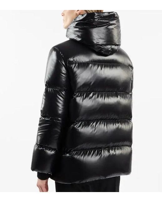 Fay Black Down Jacket With Hooks