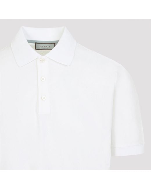 Canali White Cotton T-Shirt