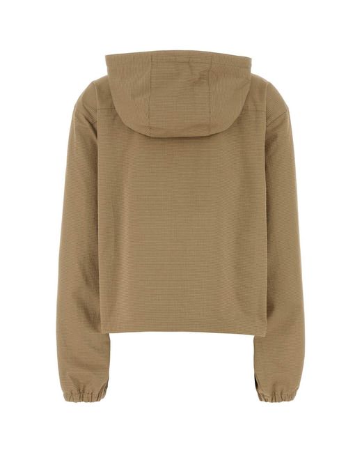 Miu Miu Natural Logo Hood Jacket