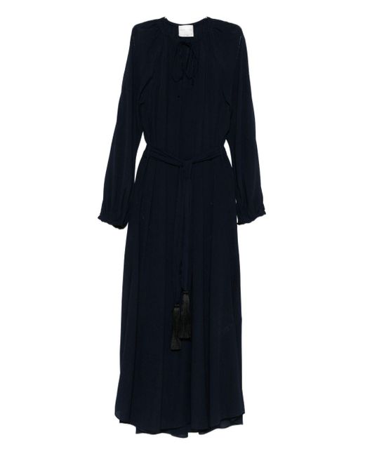 Forte_forte Blue Crepe De Chine Long Dress