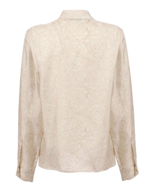 Versace Natural Formal Shirt Silk