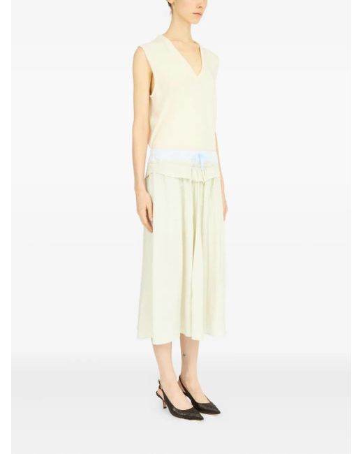 Maison Margiela Natural Poplin Midi Rock