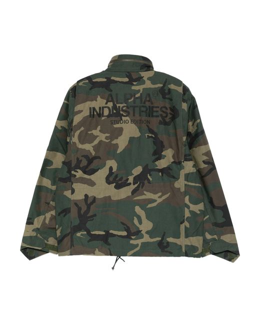 Alpha Industries Green Studio M 65 Camo Field Jacket for men