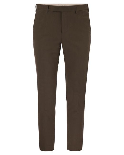 PT Torino Dieci Cotton Trousers in het Gray voor heren