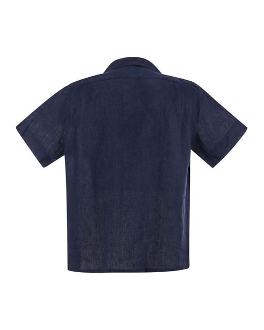 Polo Ralph Lauren Blue Saharan Linen Shirt for men