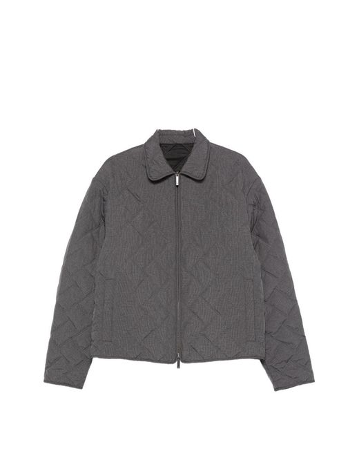Emporio Armani Gray Quilted Blouson Jacket for men