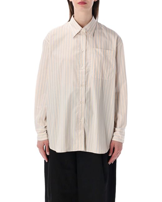 Soeur Natural Carlotta Striped Cotton Poplin Shirt