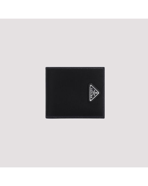 Prada Black Sleek Mini Wallet For Modern for men