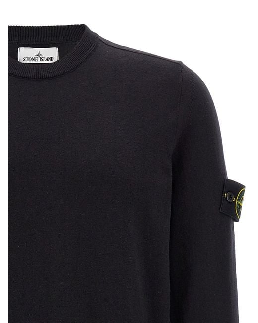 Stone Island Logo Abzeichenpullover in Blue für Herren