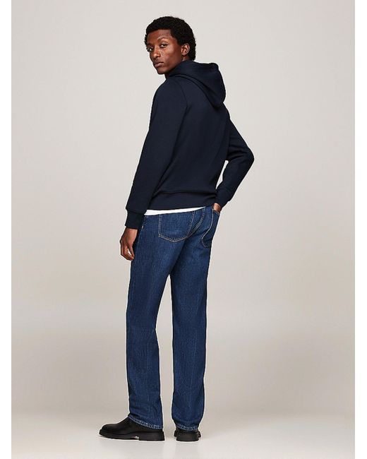 Sudadera con capucha de con logotipo bordado Tommy Hilfiger de color Blue