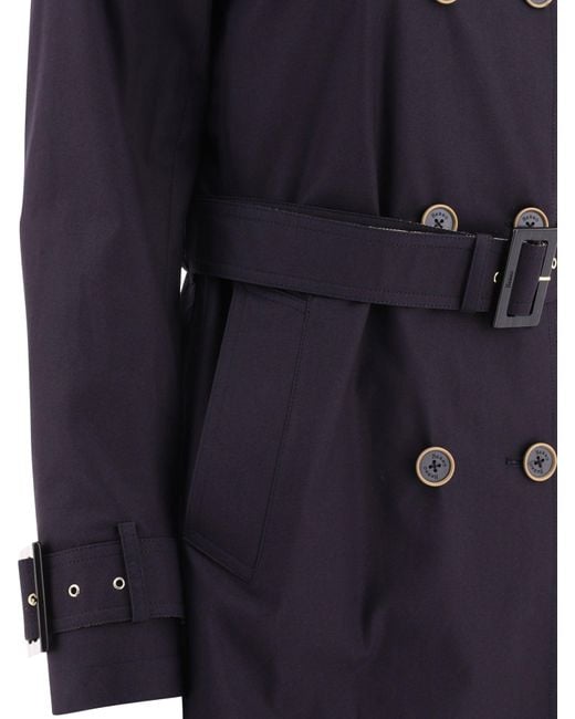 Herno Blue Delan Double Breasted Trenchcoat
