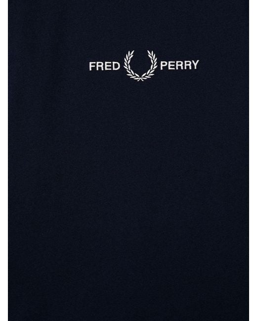 Fred Perry Blue Embroidered T Shirt