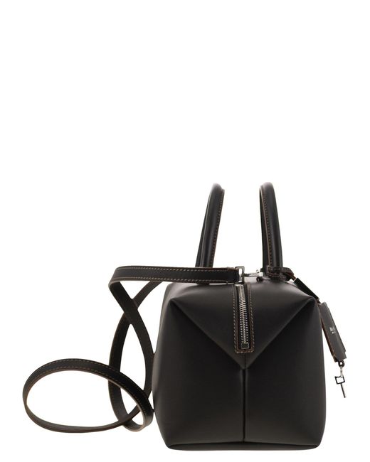 Max Mara Holdallm Medium Satchel In Natuurlijk Leer in het Black