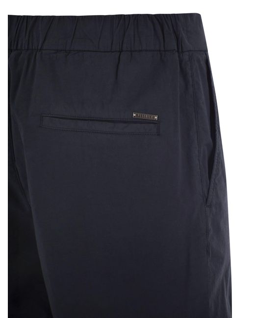 Peserico Blue Stretch Cotton Shorts