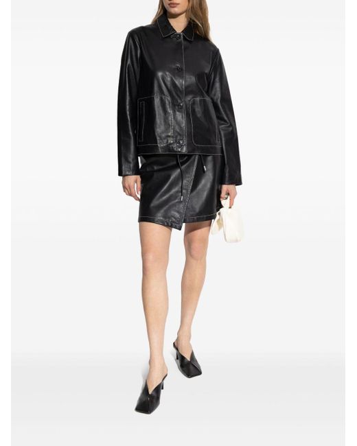 Paul Smith Black PS von Paul Smith Leder Minirock