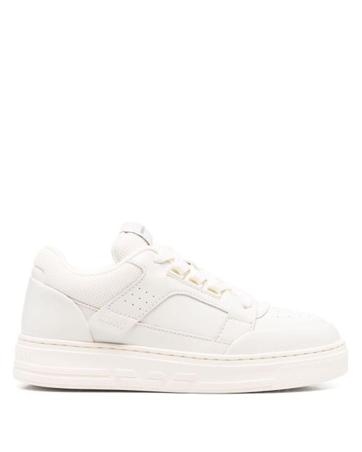 Emporio Armani Exclusive White Exklusive Leder -Sneaker von Emporio Armani
