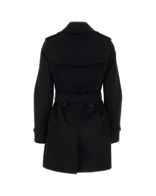 Burberry Black Cotton Trench