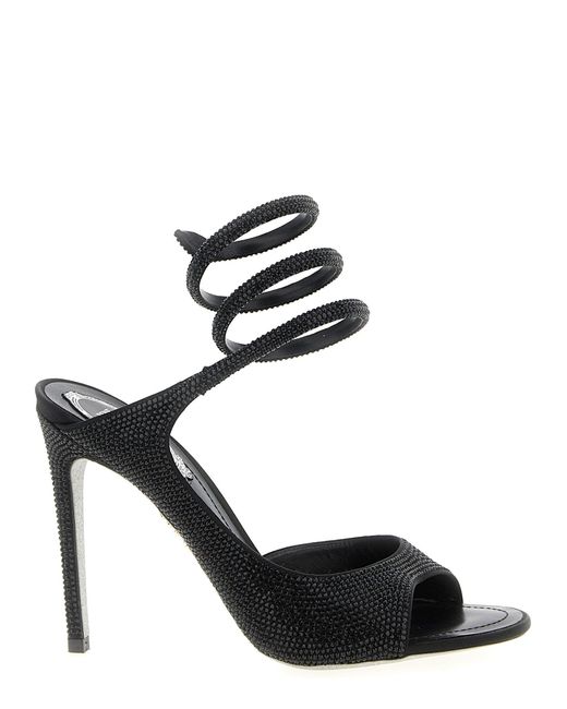 Rene Caovilla Black 'Audrey' Sandals