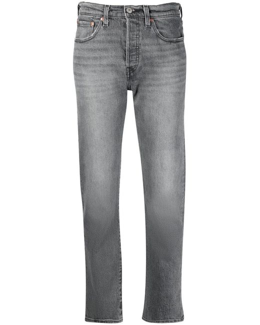 Levi's White 501 Crop