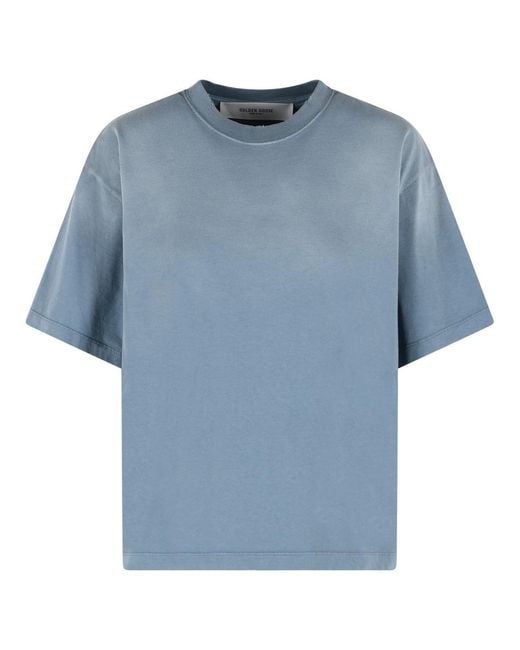 Golden Goose Deluxe Brand Blue Cotton T-Shirt