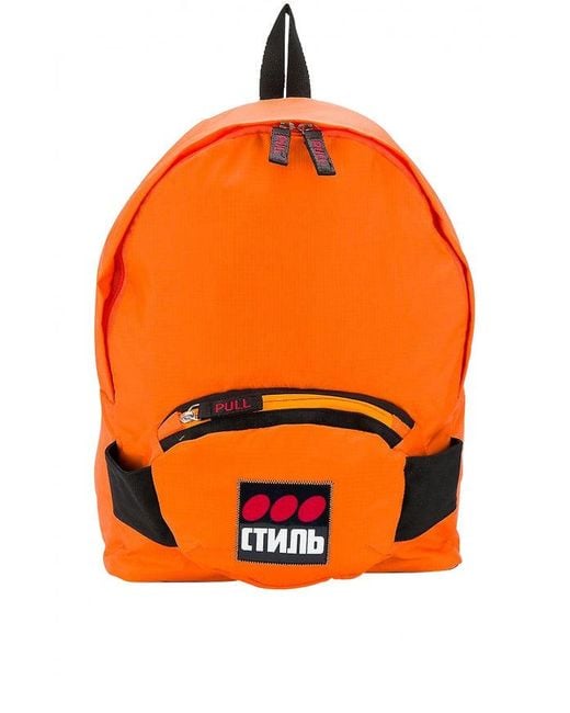 Heron Preston Orange Backpack for men