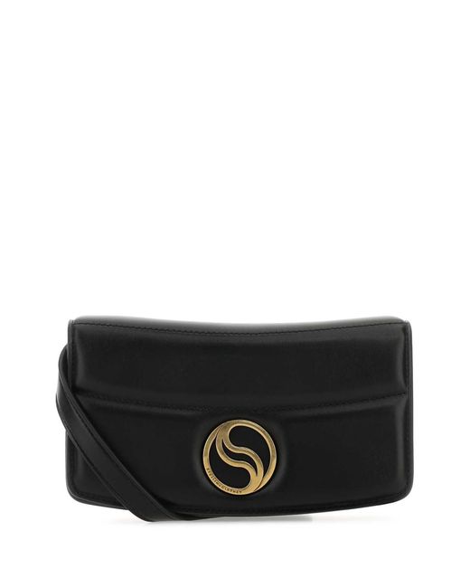 Stella McCartney Black Alter Mat Mini S-Wave Wallet
