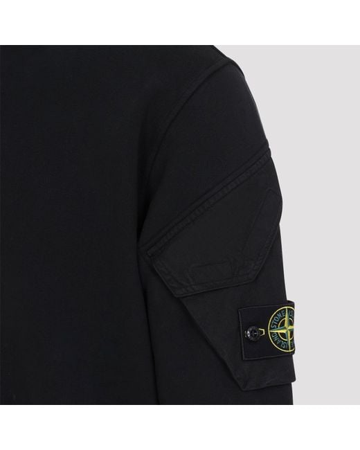Stone Island Black Cotton Sweatshirt for men