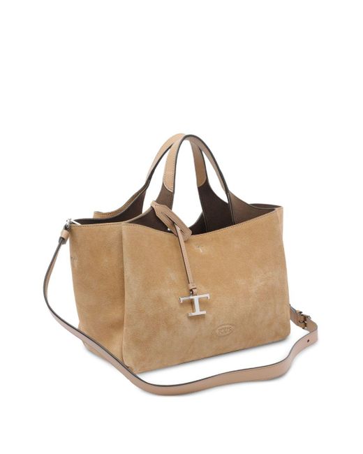 Tod's Shopper Met Logobedel in het Natural