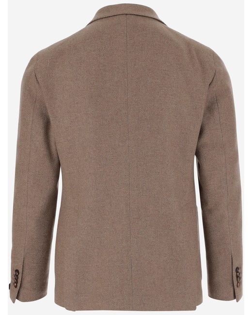 Tagliatore Brown Wool Blend Single Breasted Jacket