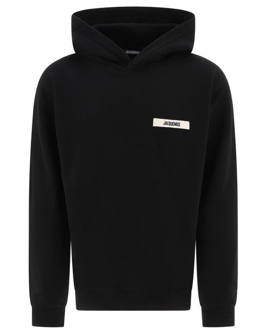 Jacquemus Le Hoodie Gros Grain Hoodie in Black for Men Lyst UK